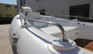 2025 Offre Spéciale 760 25ft Luxe Hypalon Deep V <span class=keywords><strong>Bateau</strong></span> en fibre de verre Coque <span class=keywords><strong>rigide</strong></span> Rib InflatableYacht avec auvent rétractable - Product Image 2