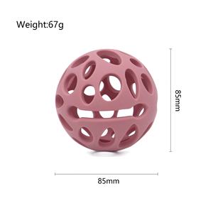 Jouets promotionnels personnalisés en gros, balles en silicone de qualité alimentaire, couleur unie, adaptées aux jouets pour enfants - Product Image 6