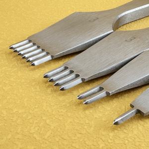 Алмазная резка «сделай сам», стальные зубья ручной работы для полировки, французское скошенное плоское долото, резьба, кожевенное ремесло, перфоратор - Product Image 2