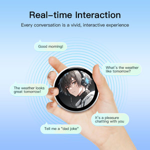 Badge numérique électronique avec écran tactile HD de 1,8 pouce, transfert de photos et de vidéos <span class=keywords><strong>GIF</strong></span>, badge anime, badge WIFI - Product Image 2