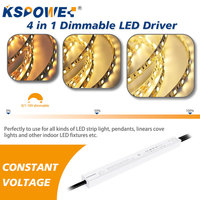 KSPOWER IP67 12V Pilote LED étanche en aluminium à haute efficacité 30W Gradation personnalisée 0-10V/1-10V/PWM/Résistance 4-en-1 Gradable