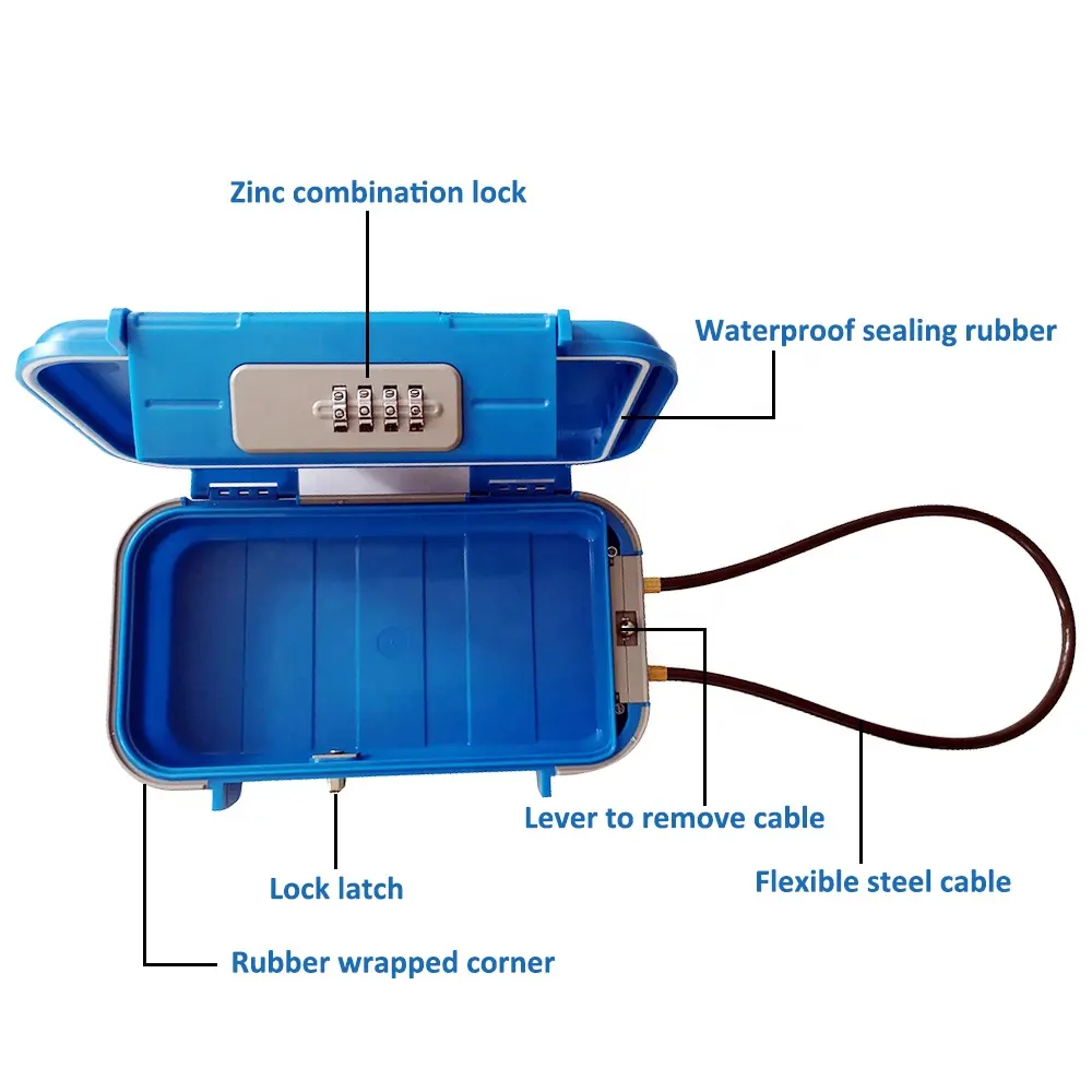 Lock Safe New Arrival AJF Outdoor Anti-Theft Waterproof Combination Portable Beach Safe Box Safety Beach Chair Lock Box