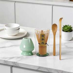 Kits <span class=keywords><strong>de</strong></span> Matcha Personnalisés : Kit <span class=keywords><strong>de</strong></span> Démarrage Matcha avec Logo Personnalisé, Fouet en Bambou, Support en Céramique et Cuillère à Thé – Vente en Gros - Product Image 1