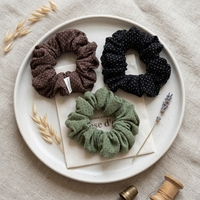 Nouvelle élastique à cheveux en polyester à motif floral délicat pour femme, élégante et polyvalente, pour chignon ou queue de cheval, accessoire de coiffure de haute qualité
