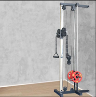 Système de poulies doubles réglables en usine, machine de tirage vertical murale en acier, durable, pour entraînement de fitness à domicile, avec câble de charge