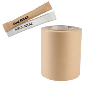 Glossy bền vững gói PE kraft giấy tùy chỉnh bao bì cho đường Sticks - Product Image 1