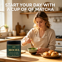 Matcha en Polvo Vegano 100% de Marca Privada OEM, Textura Superfina para la Ceremonia Tradicional del Té