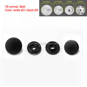 14.1mm KAM rond mat blanc ou noir boutons-<span class=keywords><strong>pression</strong></span> T8 boutons-<span class=keywords><strong>pression</strong></span> en <span class=keywords><strong>plastique</strong></span> pour vêtements de bébé - Product Image 2