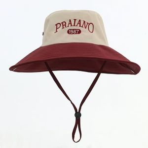 Praiano Bucket <b>Hat</b> Wide Brim Sun Protection Outdoor Hiking <b>Hat</b> Breathable Cotton Adult Spring <b>Summer</b> - Product Image 1