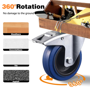 Roues en caoutchouc élastique QianYue pour protection de sol, haute résilience, roues industrielles de 3,5 pouces, 4 pouces, 5 pouces, 6 pouces, 8 pouces - Product Image 3