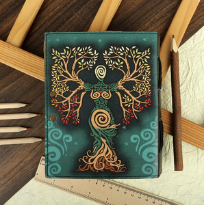 Libro de Hechizos de Cuero con Cierre de Hebilla, Diseño Árbol de la Vida y Madre Tierra, Regalo para Planificador - Product Image 6