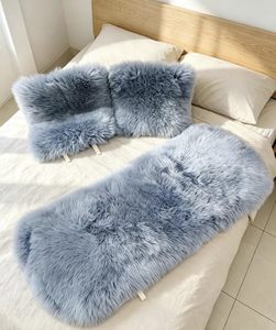 Juego <span class=keywords><strong>de</strong></span> 3 Alfombrillas <span class=keywords><strong>de</strong></span> Piel <span class=keywords><strong>de</strong></span> Oveja Azul Niebla <span class=keywords><strong>de</strong></span> Lujo para Asientos <span class=keywords><strong>de</strong></span> Coche, Cojín <span class=keywords><strong>de</strong></span> Tapicería <span class=keywords><strong>de</strong></span> Piel <span class=keywords><strong>de</strong></span> Oveja Genuina para Invierno - Product Image 1