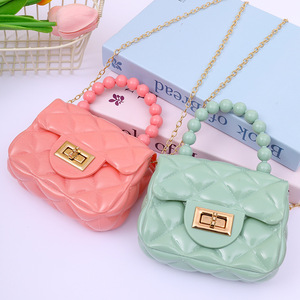 Bolso de Moda para Mujer, Tipo Jelly, Mini Bandolera con Perlas, Bolso Portátil para Teléfono y Monedas - Product Image 4