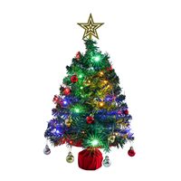 Mini-Tisch-Weihnachtsbaum mit 30 LED-Lichterketten und Sternspitze, ideal für DIY-Weihnachtsdekoration zu Hause.