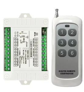 <strong>DC</strong> 12V 24V 6 CH <strong>Channels</strong> 6CH RF Wireless <strong>Remote</strong> <strong>Control</strong> Switch <strong>Remote</strong> <strong>Control</strong> <strong>System</strong> receiver transmitter 6CH Relay 315/433 MHz - Product Image 2