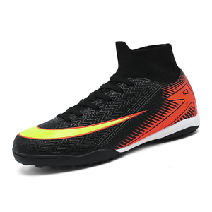 Scarpe da Calcio Alte e Medie, Scarpini da Calcio e Futsal FG HG AG TF, Suola Piatta, in Pelle PU e Tessuto Elasticizzato, per Sport di Squadra, Uomo e Donna - Product Image 4