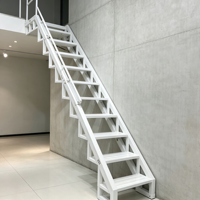 Échelle murale pliable à fixation latérale en alliage d'aluminium pour mezzanine de maison moderne