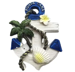 Magneti da frigorifero in resina Punta Cana 3D collezione di souvenir di ancoraggio