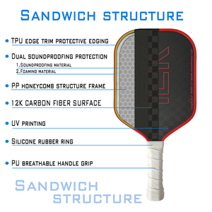 Persius IV tfp Pro người chơi phiên bản pickleball mái chèo usapa phê duyệt chất lượng cao 12K/18k sợi carbon 16mm <span class=keywords><strong>PP</strong></span> tổ ong lõi UV - Product Image 4