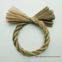 Maison pour animaux de compagnie en paille tressée de style japonais, écologique, pour petits animaux, design solide, utilisation dans le salon, bricolage