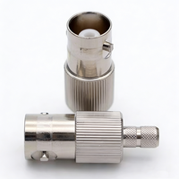 Connecteur femelle BNC pour câble RG58 - Connecteur coaxial RF à sertir droit en laiton nickelé
