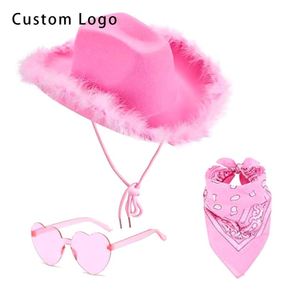 Nouveaux ensembles de chapeaux de cowgirl à paillettes tendance avec lunettes carrées pour les événements en plein air - Product Image 6