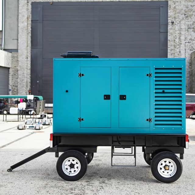 Free Energy Portable Standby 30kVA 24kW 3 Phase 4 Wire Mobile SoundProof Diesel Generator Set Trailer ATS SDEC 4Z3.0-G21 Home
