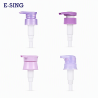 Nouvelle conception personnalisée : Pompe à savon liquide crème violette, pompe à lotion en plastique à visser pour bouteille, à pression manuelle