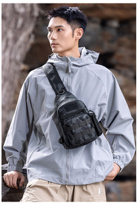 Men's Casual Cycling Crossbody <b>Chest</b> Bag Tactical Camouflage ColorDurable Tactical Outdoor Sports Leisure Travel - Product Image 5