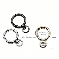 Anneau pivotant en alliage de zinc avec boucle à ressort, attache de queue, boucle à ressort métallique tendance, accessoires pour porte-clés, breloques pour sacs et téléphones