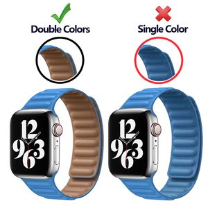 Reemplazo <span class=keywords><strong>Correa</strong></span> magnética pulsera de cuero lazo banda Compatible para <span class=keywords><strong>Apple</strong></span> <span class=keywords><strong>Watch</strong></span> serie 44mm 40mm <span class=keywords><strong>Loop</strong></span> - Product Image 4