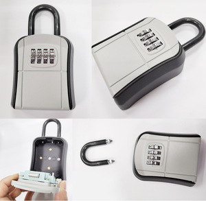 Candado de aleación de aluminio, cerradura de combinación de 4 dígitos, caja de almacenamiento de llaves, caja segura de seguridad oculta - Product Image 4