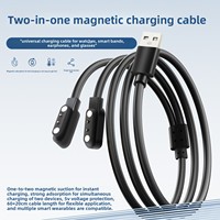 Câble de charge magnétique en PVC personnalisé 2026 pour montres connectées, lunettes et écouteurs - Connecteurs USB-A/USB-C, chargeur pour petits appareils