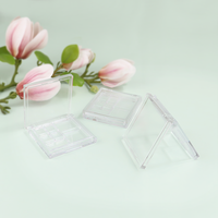 Nouveauté vente en gros de fard à paupières vide de marque privée en plastique transparent personnalisé étui à fard à paupières maquillage 7 en 1 emballage de palette de fard à paupières