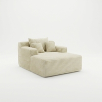 Canapé-lit modulaire pliable portable avec revêtement en tissu durable, design moderne, garnissage en éponge haute résilience pour salon