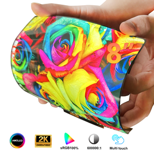 Wisecoco 8 inch linh hoạt AMOLED Màn hình cảm ứng OLED cong hiển thị 2K 2480*1860 600nits 100% DCI P3 cho Raspberry Pi dự án tự làm - Product Image 5