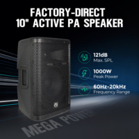 Accuracy Pro Audio CAO10D3 Altavoz Activo de 10 Pulgadas, Sistema de PA Profesional de Plástico de Alta Potencia con DSP
