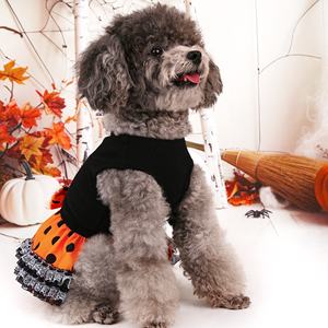 2025 Halloween Pet Party Lace Bow Polka Dot vestido hinchado Bichon Teddy <span class=keywords><strong>maltés</strong></span> ropa para perros pequeños y medianos - Product Image 3