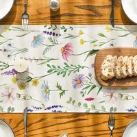 Usine de haute qualité expédier directement conception personnalisée impression par sublimation lin tissu noël vacances chemin de table pour les événements
