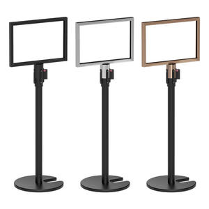 Nouvelles barrières de file d'attente rétractables à double face A3/A4, créatives, avec supports de signalisation pour hôtels - Product Image 1