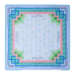 Luxury 31.5*31.5inch(80*80cm) Neoprene American Mahjong <b>Table</b> <b>Mat</b> Blue Bamboo Palm Leaves Non-Slip Rubber Backing Mahjong <b>Mat</b> - Product Image 1