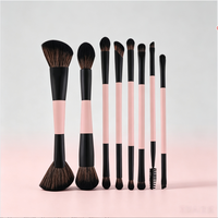 Nouveauté : Kit de maquillage professionnel pour le visage avec illuminateur scintillant et 8 pinceaux en fibres synthétiques