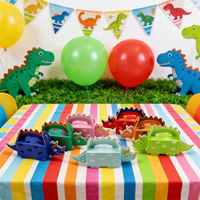 Boîtes en carton pliables jetables à thème dinosaure pour bonbons et friandises, idéales pour la décoration de baby shower et d'anniversaire