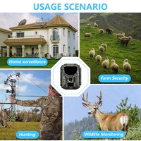 Nouveau 8K 60MP WIFI HD Caméra de chasse portable sans fil Panneau solaire 3.5W Mini caméra de piste 7800mAh Batterie rechargeable