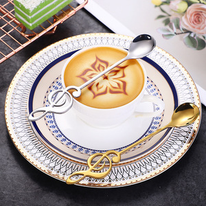 Cuillère à café en acier inoxydable 304, cuillère à mélanger, cuillère créative en forme de note de musique, cuillère en titane, cuillère à mug avec cadeau offert - Product Image 3