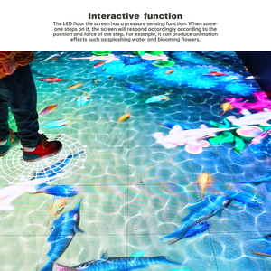 Trong nhà tương tác sàn nhà máy <span class=keywords><strong>LED</strong></span> hiển thị cảm ứng tương tác sân khấu gạch cho sàn nhảy màn hình - Product Image 2