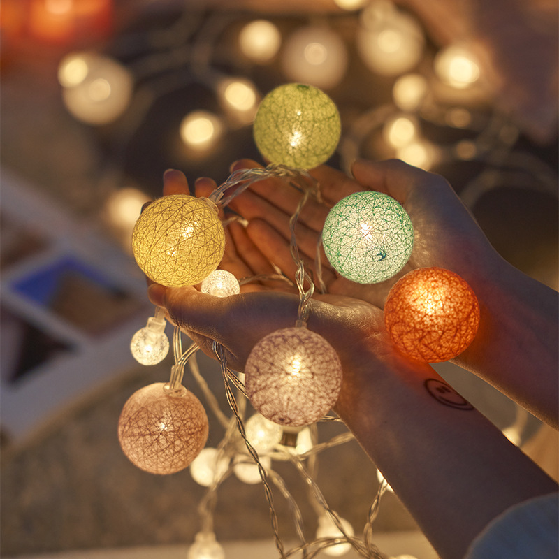 Wholesale 10m Copper Mini Christmas Ball LED Light String Warm White IP44 Spherical Lamp for Holiday Party Outdoor Decorations