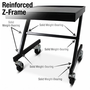 Heavy Duty Metal Rolling Workbench Trolley Industrial Workshop Transport Utility Cart Durable Frame Warehouse Use - Product Image 3