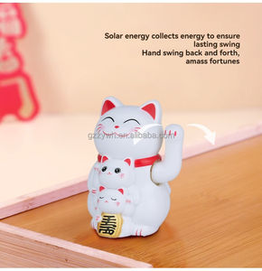 <span class=keywords><strong>Pas</strong></span> <span class=keywords><strong>cher</strong></span> 2 pouces ABS décoration de voiture chat chanceux solaire alimenté automatique main secouant <span class=keywords><strong>Maneki</strong></span> <span class=keywords><strong>Neko</strong></span> solaire décoration de la maison chat de fortune - Product Image 3