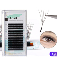 Nouvelles extensions de cils W à espacement réduit 0.07 C D, cils étroits YY 3DW 4DW 5DW, plateaux de cils Clover en gros